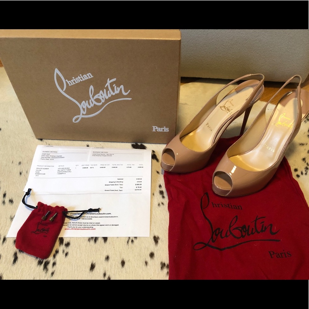 Christian Louboutin Private Number Size 37.5 nude